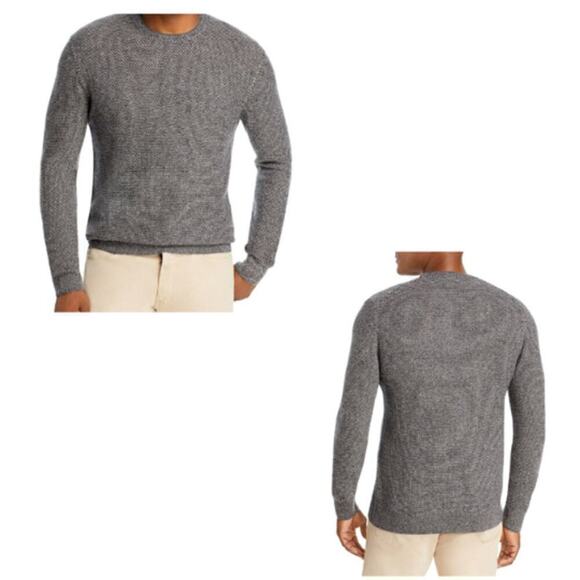 NWT Mens Black Crew Neck Knit Sweater- Sz L Cashmere Wool Blend Layering - Picture 1 of 9